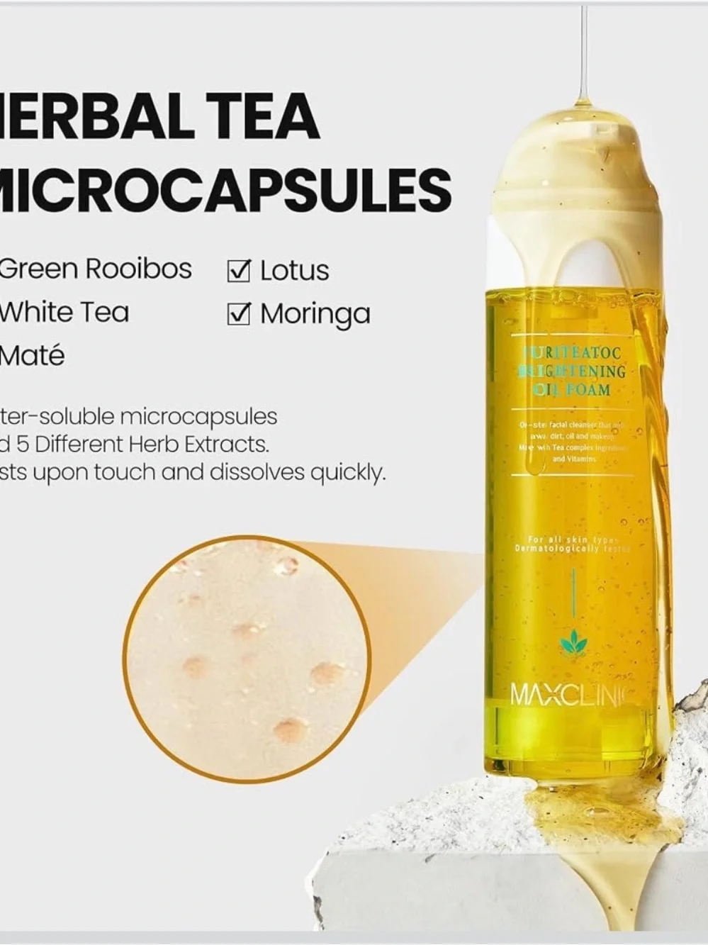 MAXCLINIC Puriteatoc Brightening Oil-to-Foam Face Cleanser Niacinamide 3.88 oz